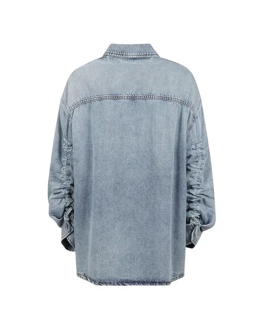 DARKPARK Blue Denim-Hemd Mit Klassischem Kragen