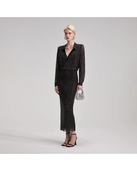 Self-Portrait Black Maxi Dresses