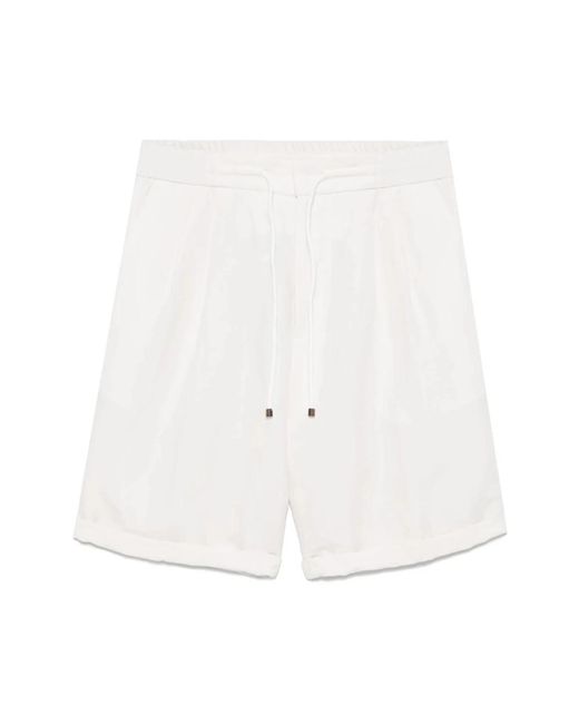 Brunello Cucinelli White Casual Shorts for men