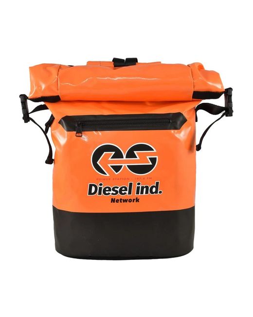 DIESEL Orange Backpacks for men