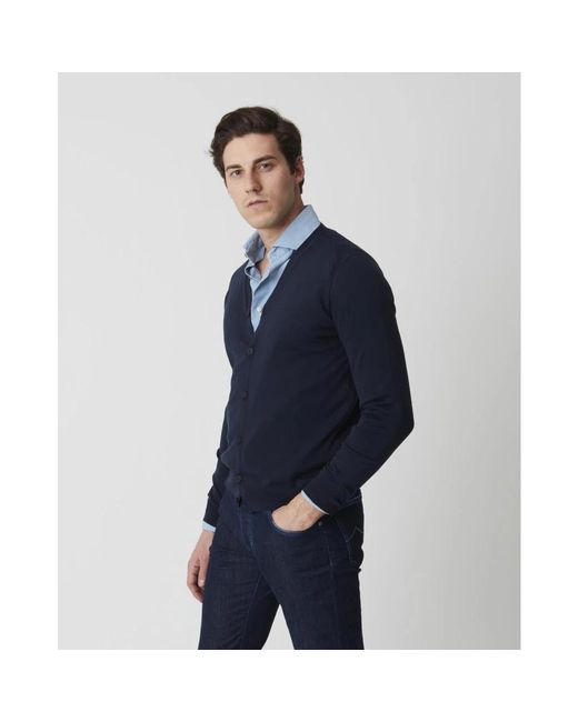 Alpha Studio Cardigans in het Blue voor heren