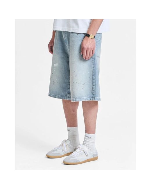 RETERNITY Blue Denim Shorts for men