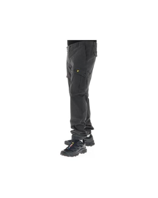 Lyle & Scott Black Straight Trousers for men