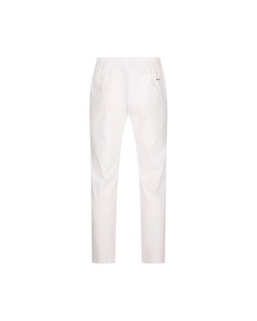 Kiton White Slim-Fit Trousers for men