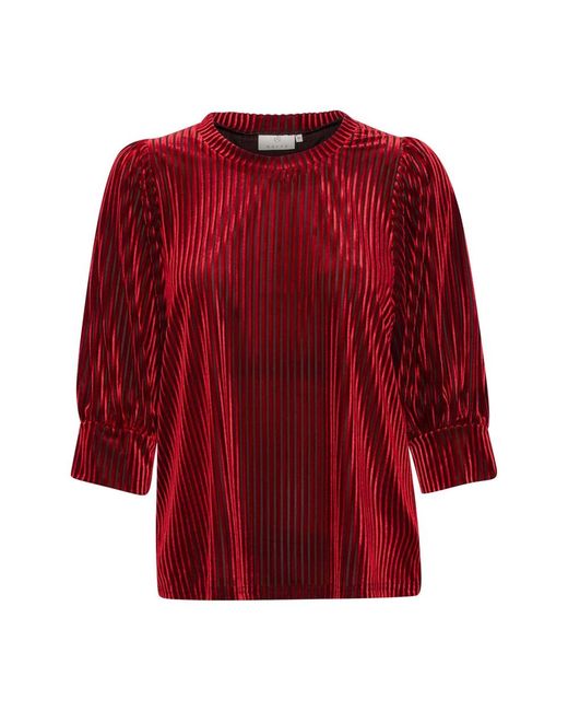 Kaffe Overhemden ,Rood ,Polyester Kacaca Blouse in het Red