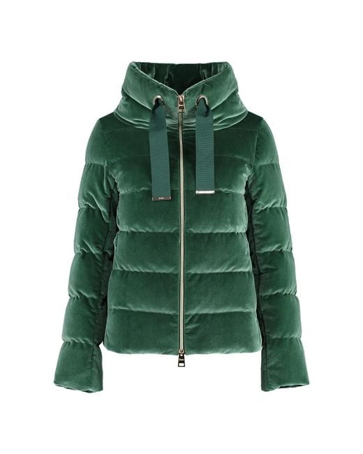 Herno Green Gänsedaunen Reißverschlussjacke