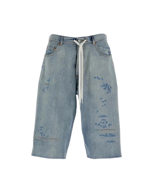 MM6 by Maison Margiela Blue Denim Shorts for men