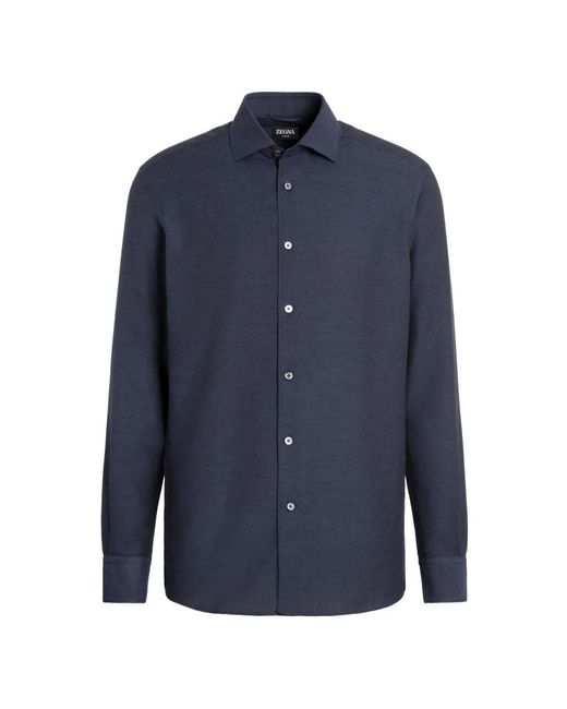 Zegna Blue Formal Shirts for men