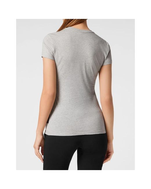 Philipp Plein Fitness ,Grijs ,Katoen T-Shirt Pure Basic in het Gray