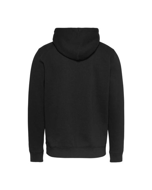 Tommy Hilfiger Schwarzer hoodie mit großem logo in Black für Herren