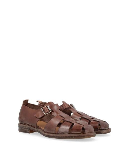 Moma Brown Flat Sandals for men