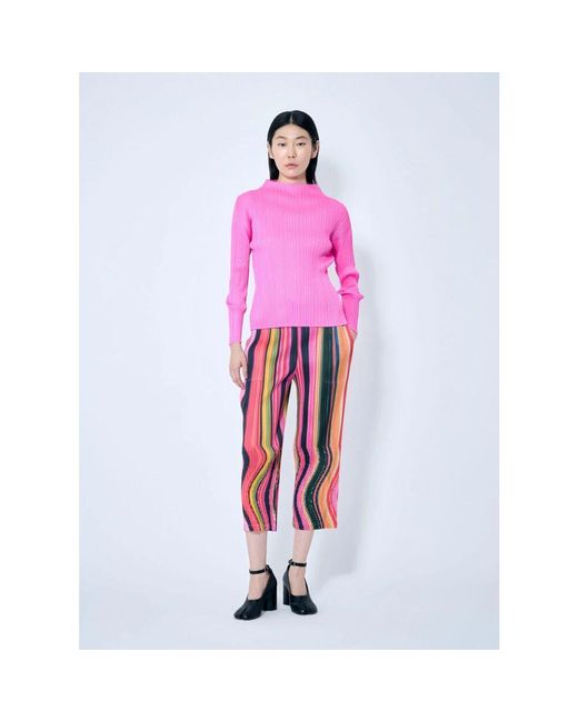 Issey Miyake Pink Plissierte warp-hose