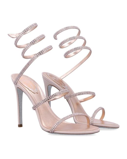 Rene Caovilla Pink High Heel Sandals