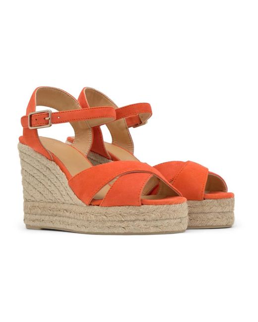 Wedges Castaner en coloris Red