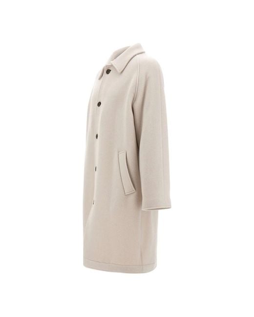 Single-Breasted Coats Eleventy de hombre de color Natural