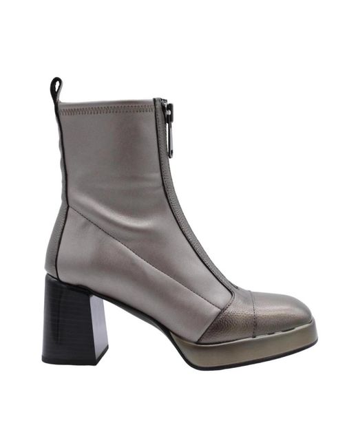 Hispanitas Gray Heeled Boots