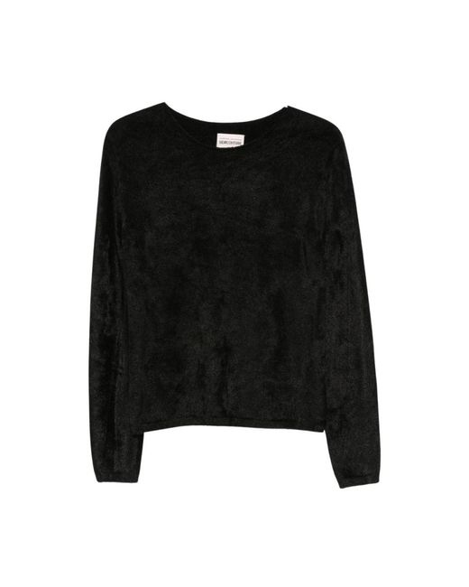 Semicouture Black Round-Neck Knitwear