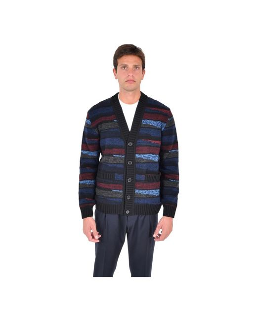 Missoni Button Cardigan in het Blue voor heren