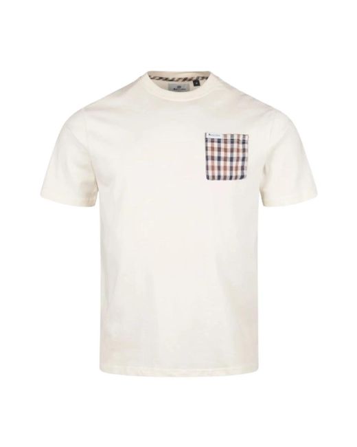 T-Shirts Aquascutum de hombre de color White