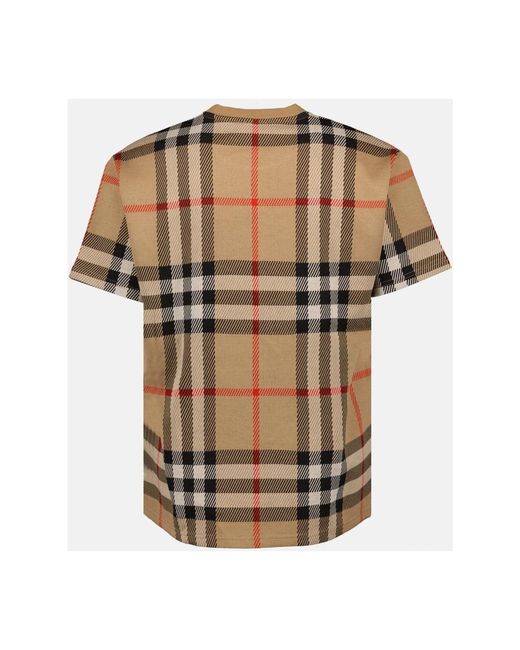 Burberry Kariertes freizeit-t-shirt in Brown für Herren