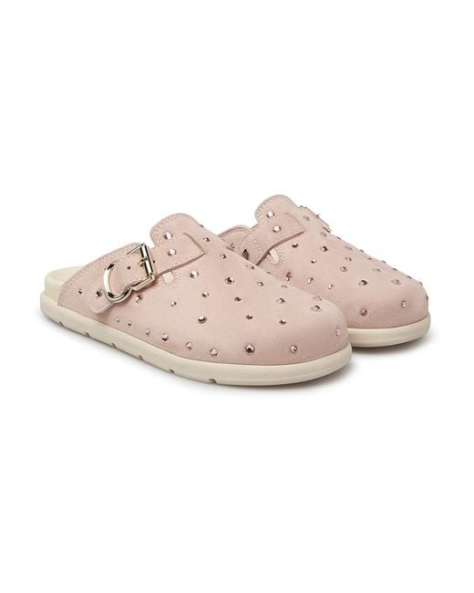 Loriblu Pink Suede Slippers