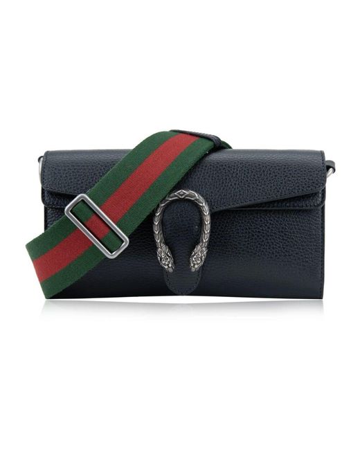 Gucci Black Ledertasche mit magnetknopf