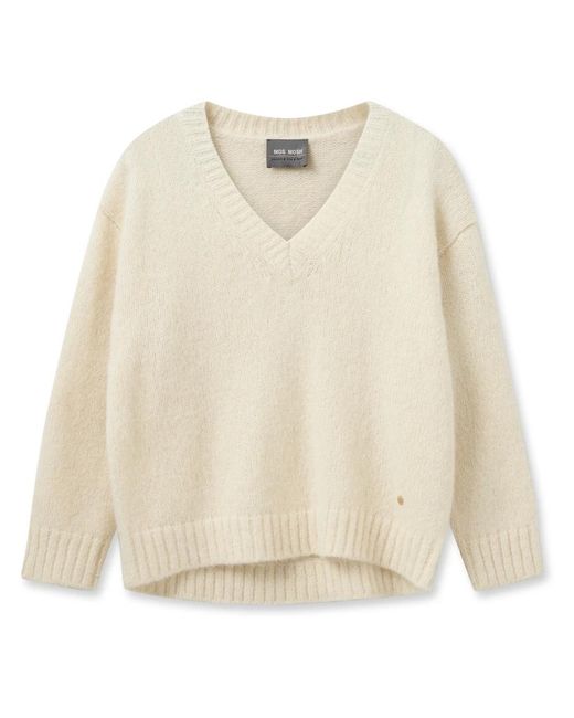 Mos Mosh Natural V-Neck Knitwear