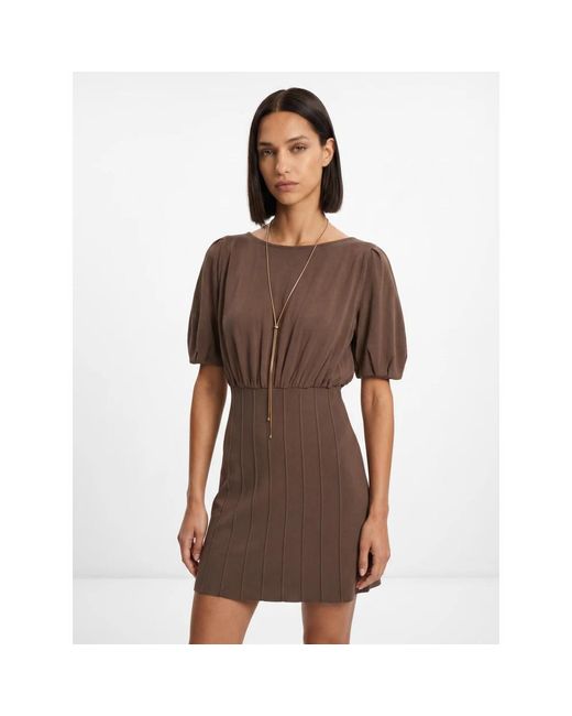 Elisabetta Franchi Brown Knitted Dresses