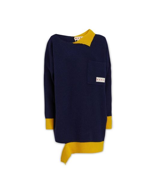 Marni Blue Knitted Dresses