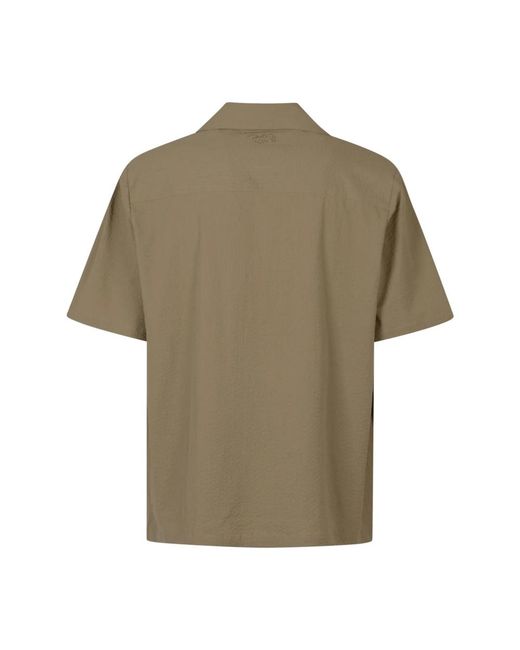 Maison Kitsuné Green Short Sleeve Shirts for men