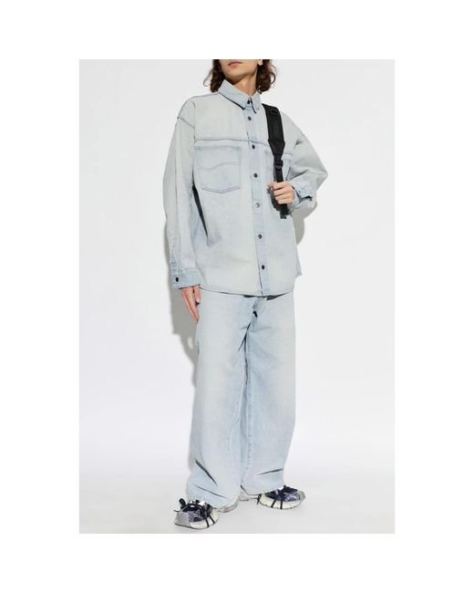 Balenciaga Blue Loose Fit Jeans for men