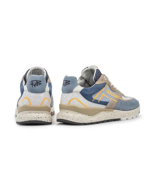 van Bommel Blue Sneakers for men