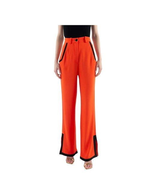 ROWEN ROSE Red Wide Trousers