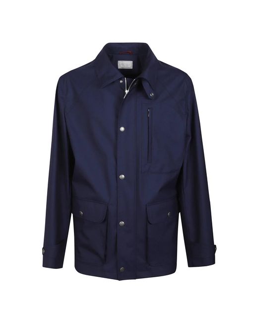 Brunello Cucinelli Blue Light Jackets for men