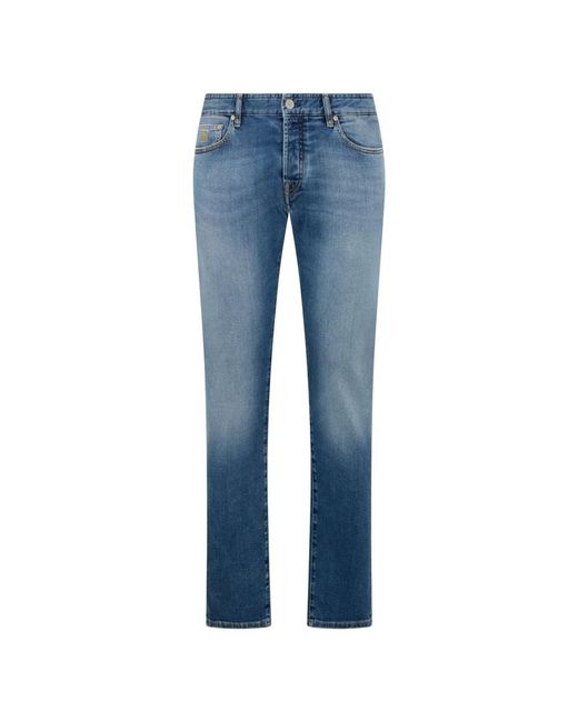 Moorer Blue Straight Jeans for men
