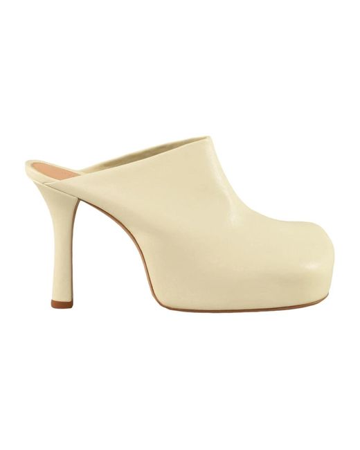 Bottega Veneta Metallic Heeled Mules