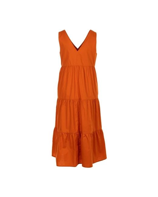 Woolrich Orange Maxi Dresses