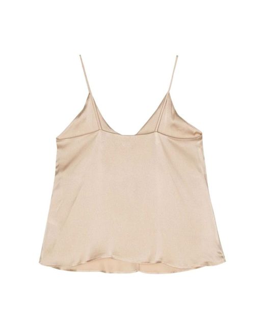 Semicouture Natural Sleeveless Tops
