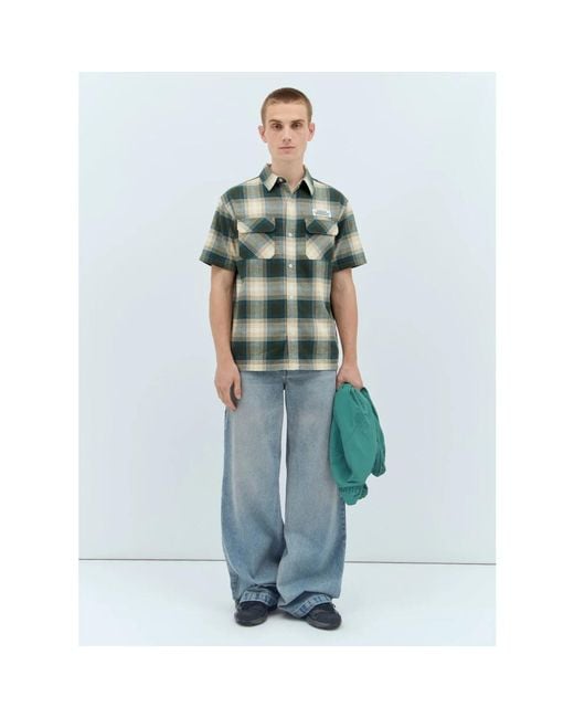 Thisisneverthat Ombre Check Shirt in het Green voor heren