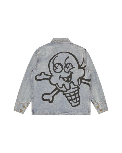 ICECREAM Gray Denim Jackets for men