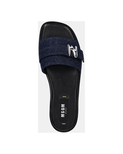 Sliders MSGM en coloris Blue