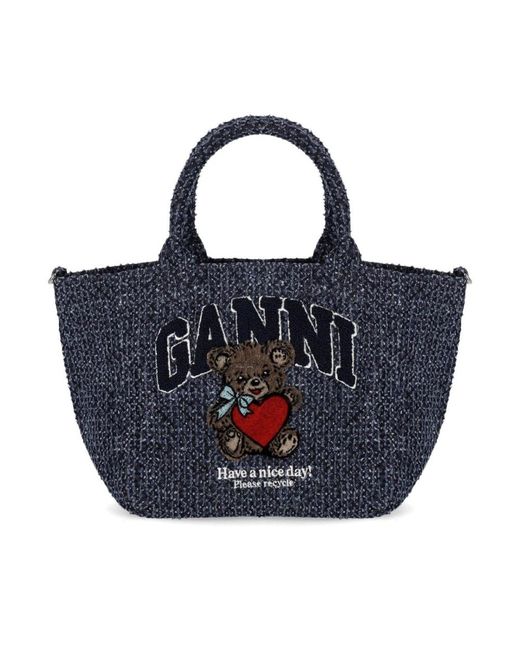 Ganni Blue Shopping Bags