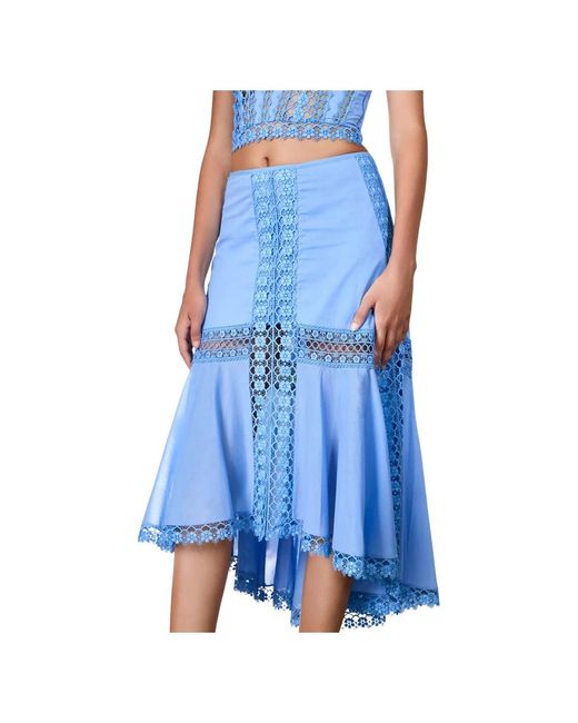 Charo Ruiz Blue Clair Long Skirt