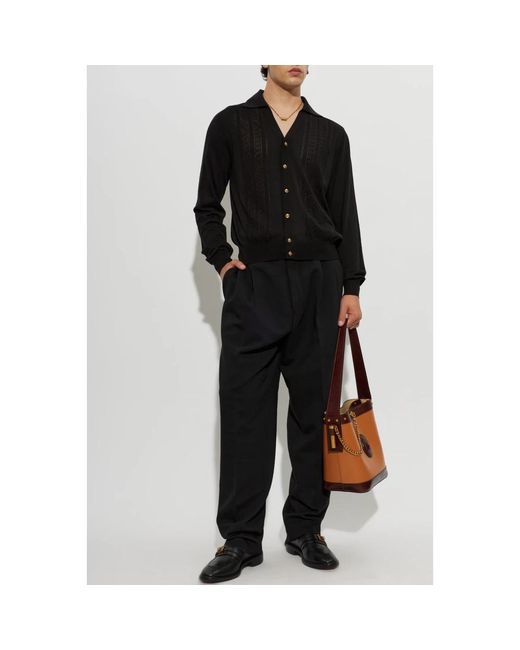 Cardigans Versace pour homme en coloris Black