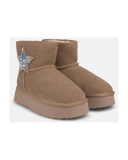Alma En Pena. Brown Winter Boots