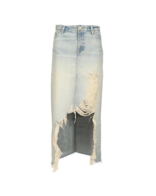7 For All Mankind Gray Denim Skirts