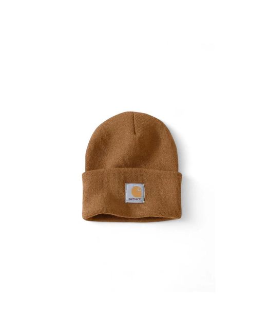 Carhartt Brown Gerippte Gestrickte Beanie Mütze