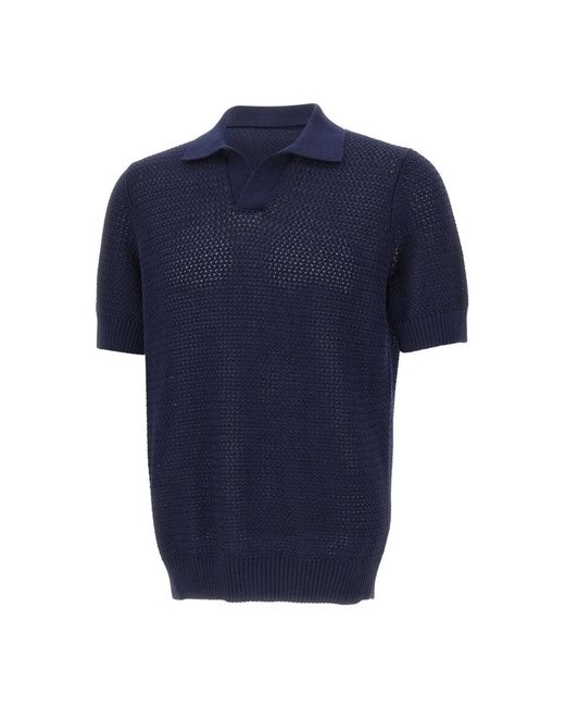 FILIPPO DE LAURENTIIS Blue Polo Shirts for men