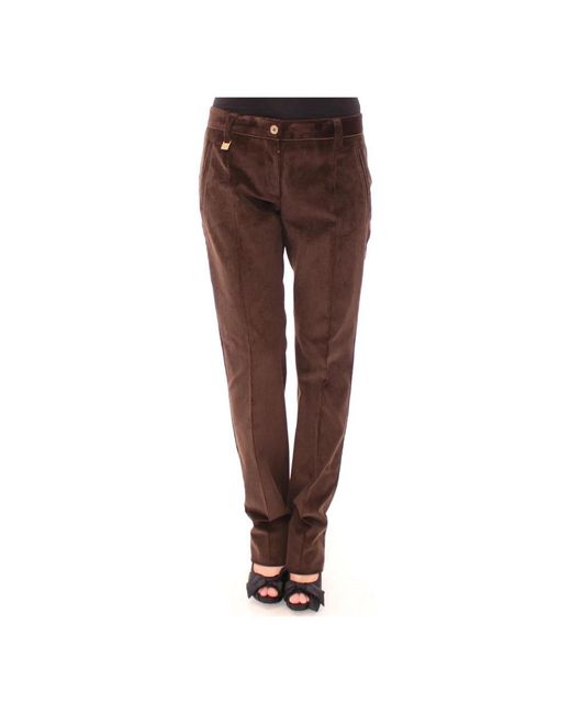 Straight trousers Dolce & Gabbana de color Brown
