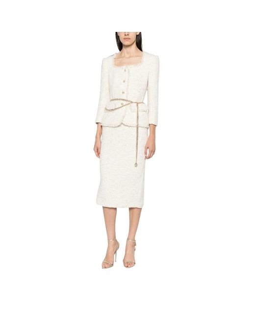 Self-Portrait White Midi Dresses